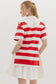 "Izzy" Red and White striped Dress