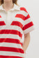 "Izzy" Red and White striped Dress