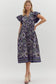 Multi Print Cotton Dress - Midi Dress