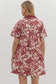 Bridgette Burgundy Floral Dress