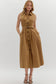 Vickie Sleeveless Midi Belted Dress