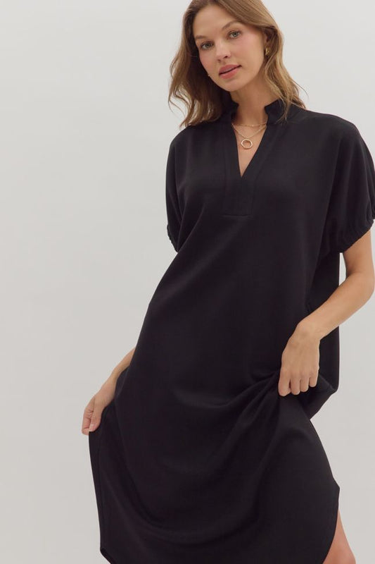 Maxi Black Casual Dress