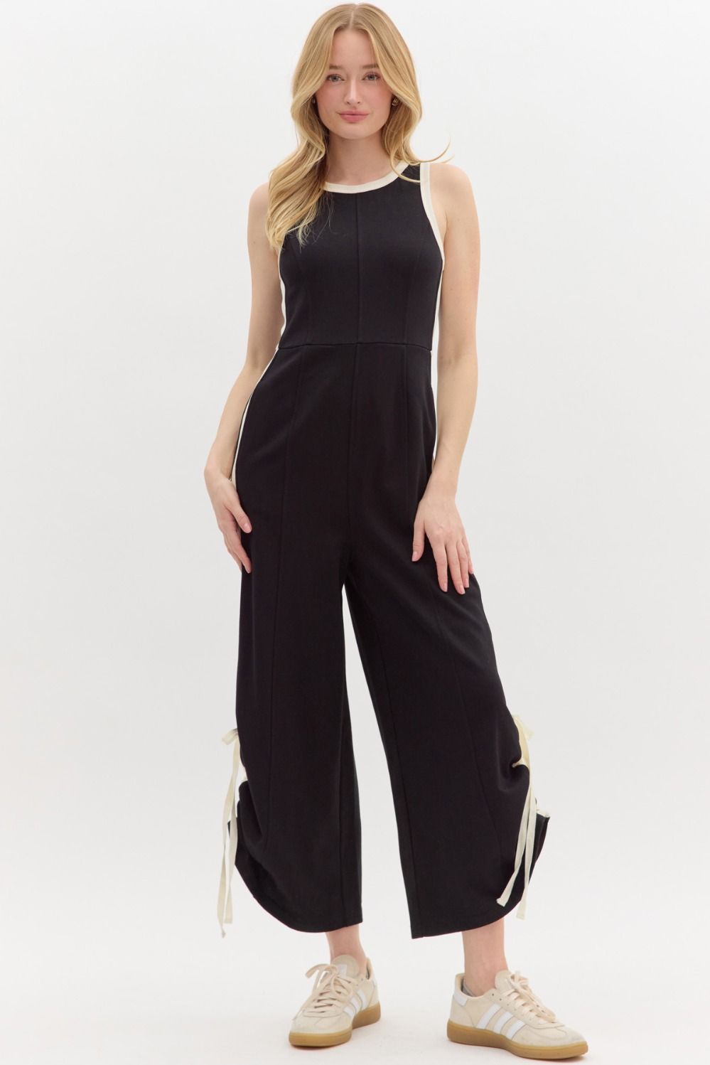 Solid Jersey Knit Jumpsuit