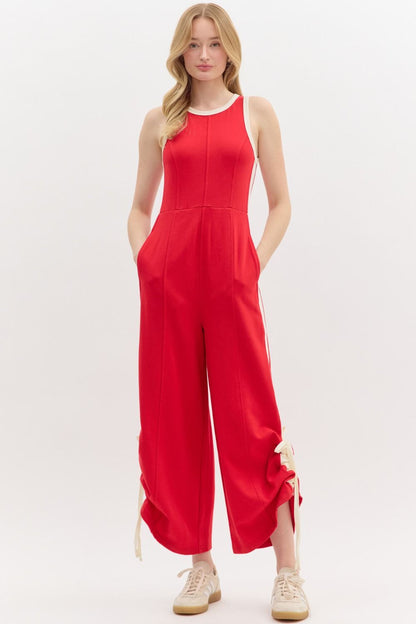 Solid Jersey Knit Jumpsuit