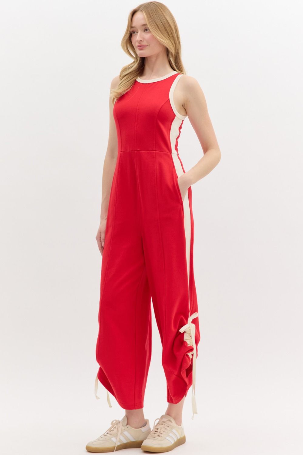 Solid Jersey Knit Jumpsuit