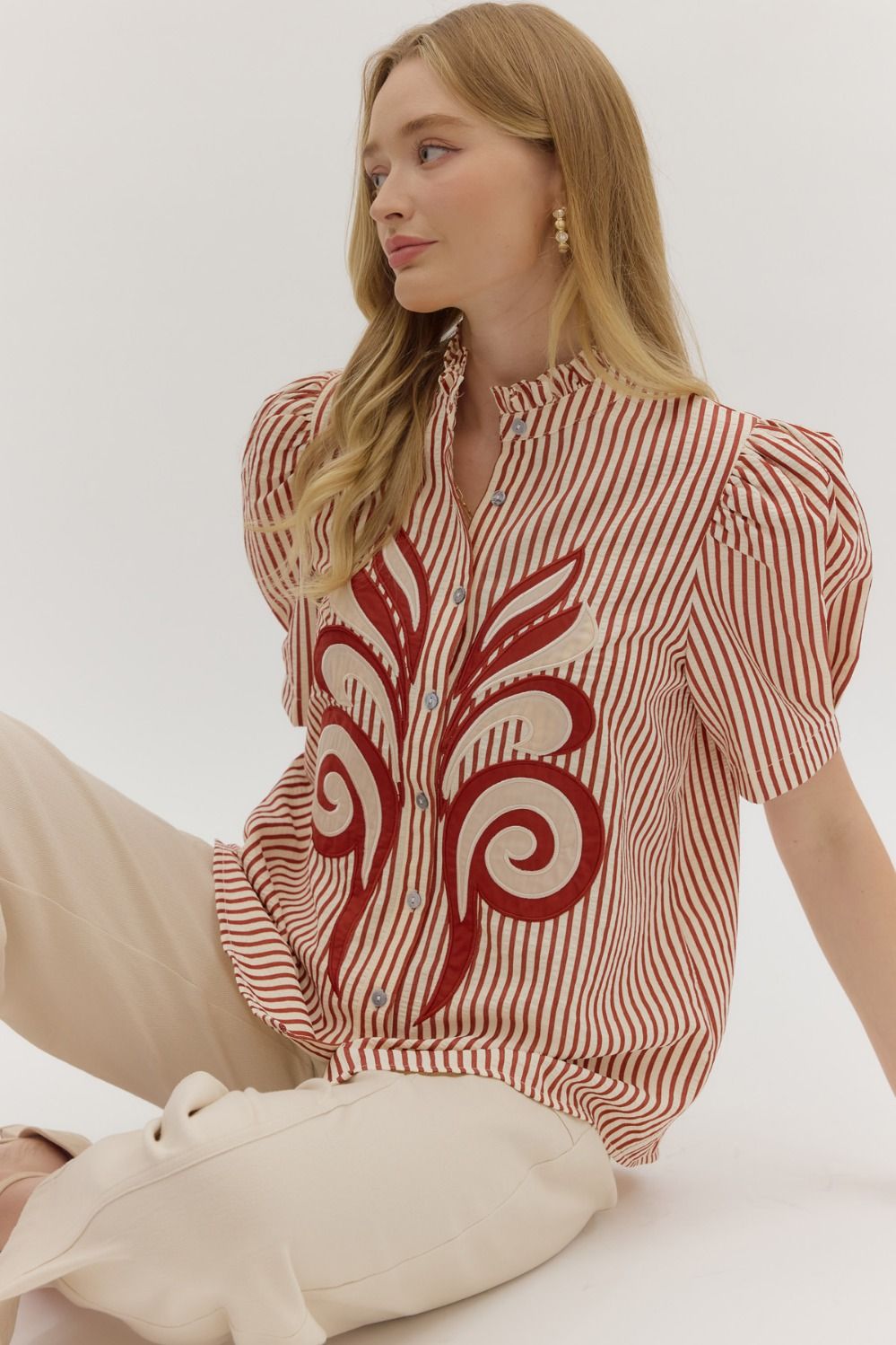 Lizzy Striped Fall Top