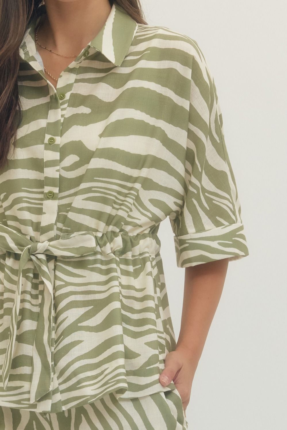 Marna Zebra Print Top