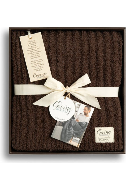 Espresso Giving Blanket - Giving Collection Knit Fabric Men's - The Perfect Gift Shop & Boutique