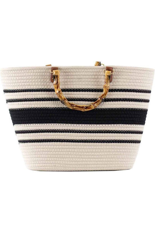 Bonnie Tote   Natural/Black   19x11.5x3.5