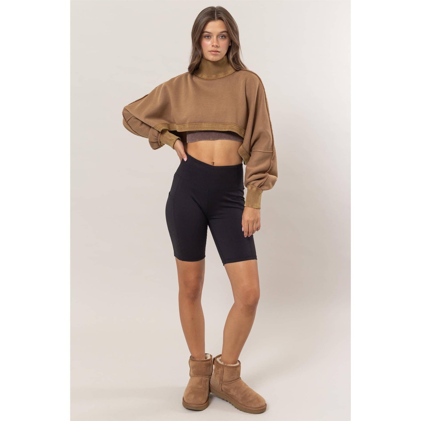 Cropped Turtleneck Sweater
