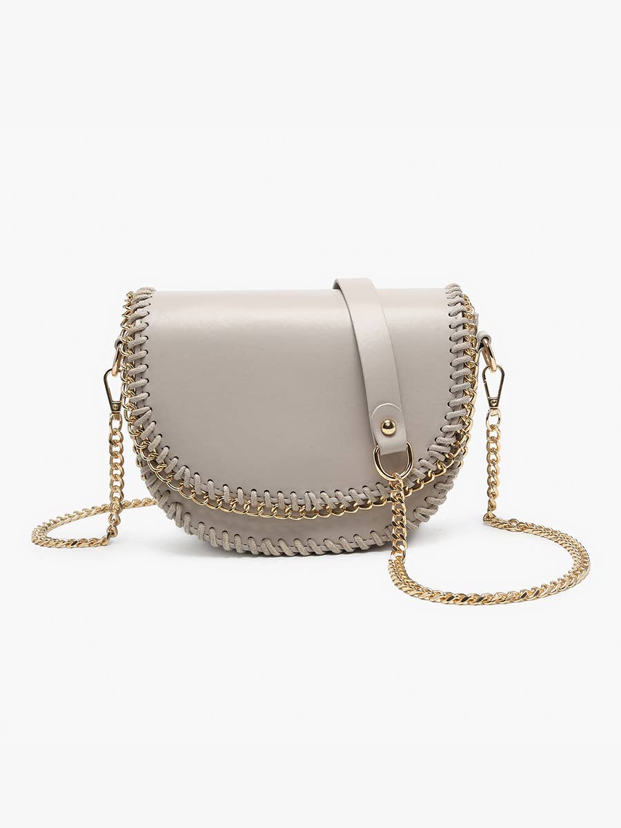 Istanbul Gold Chain Trim Crossbody | JN2561 : Greige