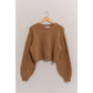 Wool Blend Cropped Sweater: LIGHT GREEN / S-M-L(2-2-2)
