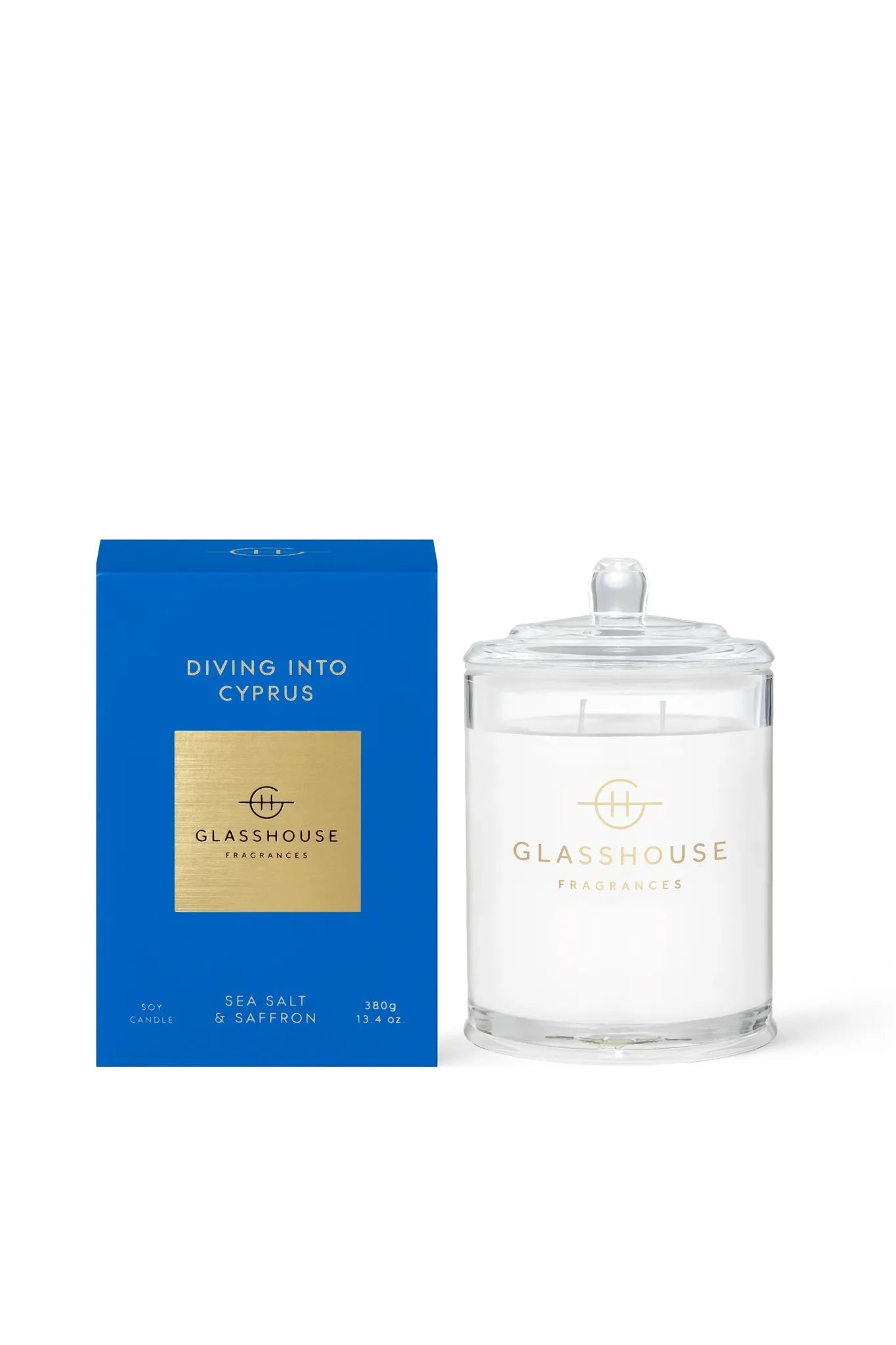 Glasshouse Fragrances 13.4 Oz Candle Diving Into Cyprus - The Perfect Gift Shop & Boutique