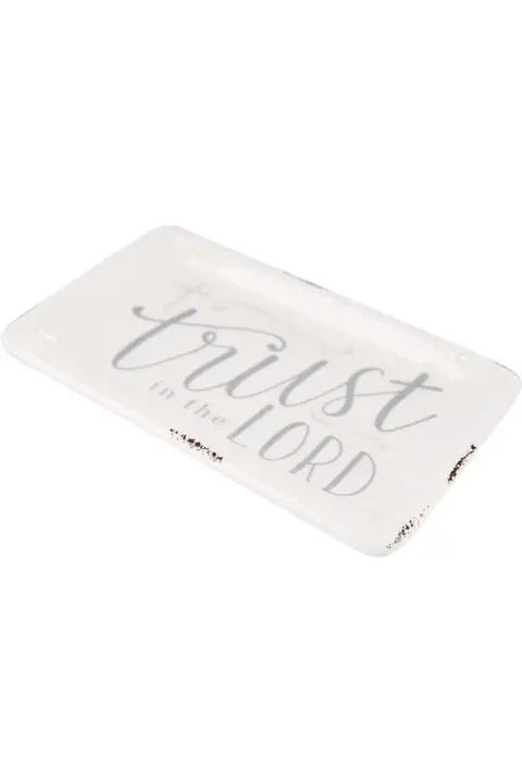 Glory Haus - Cross Trust In The Lord Trinket Tray - The Perfect Gift Shop & Boutique