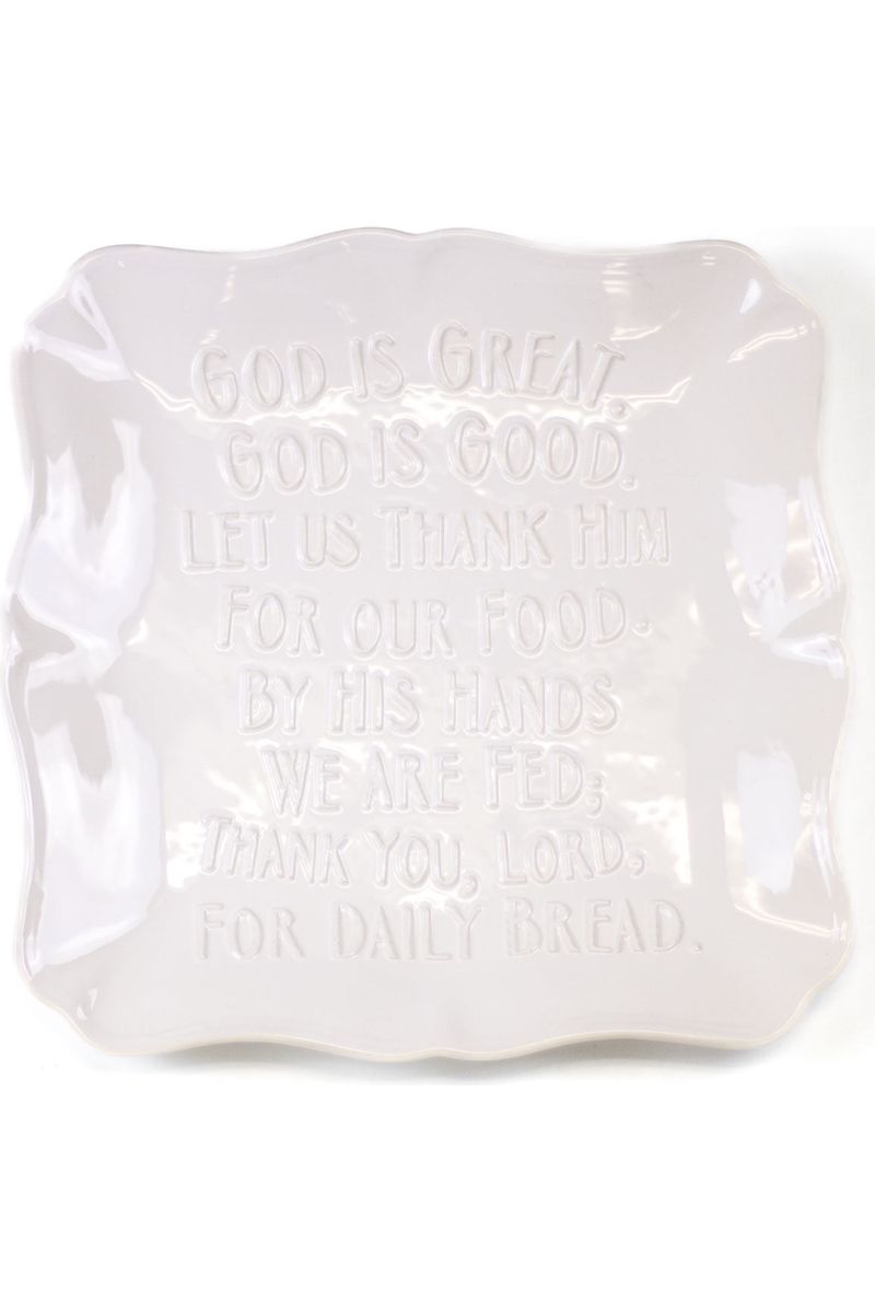 God is Great Square Platter White - The Perfect Gift Shop & Boutique