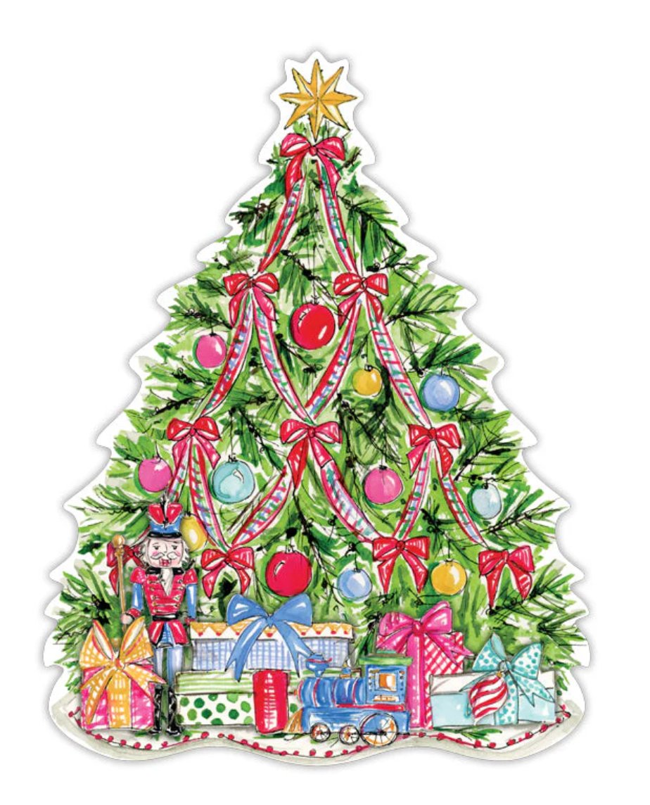 Handpainted Christmas Tree with Gifts Posh Die - Cut Placemat - The Perfect Gift Shop & Boutique