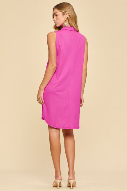Quarter-Zip Sleeveless Dress