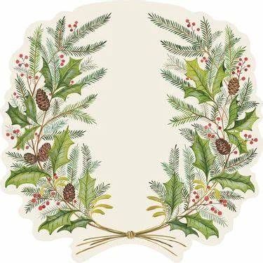 Hester & Cook Christmas Sprigs Die Cut Placemats - The Perfect Gift Shop & Boutique