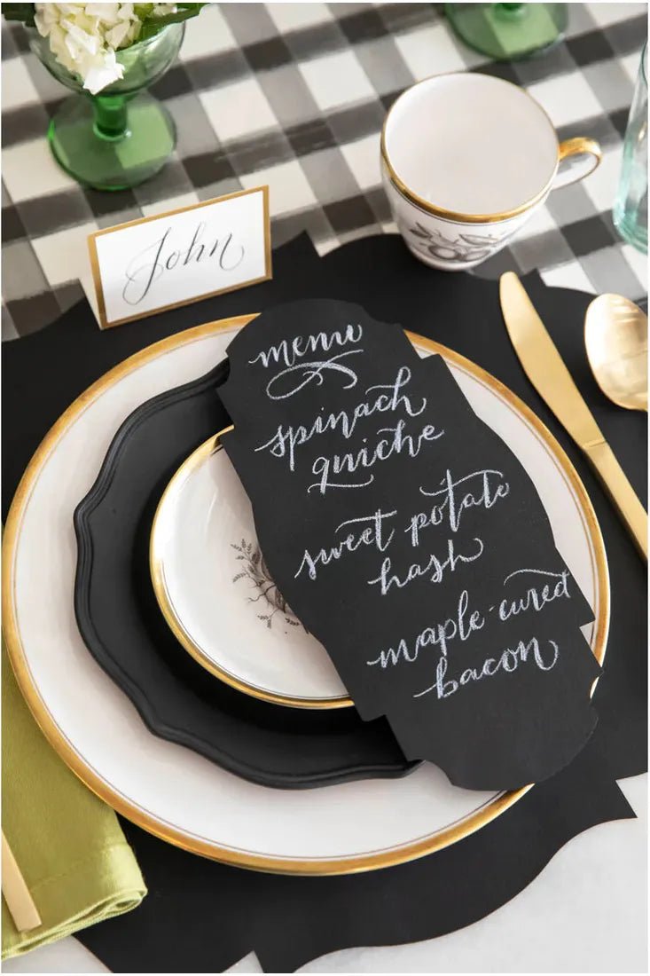 Hester & Cook - Kitchen Papers - Die Cut Black French Frame Placemat - The Perfect Gift Shop & Boutique