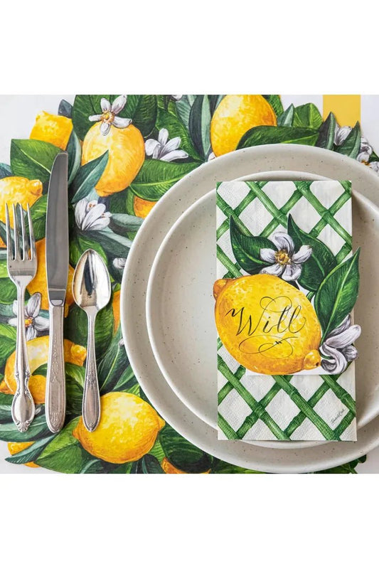 Hester & Cook - Kitchen Papers - Die Cut Lemon Wreath Placemat - The Perfect Gift Shop & Boutique