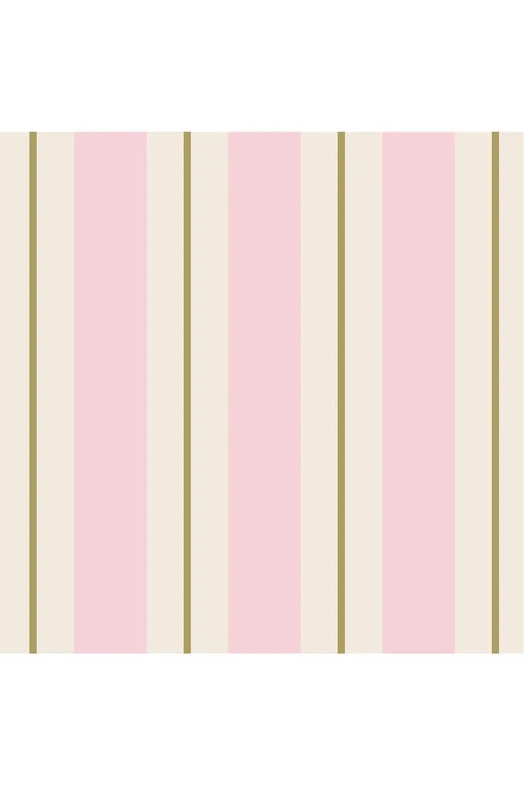 Hester & Cook Pink & Gold Awning Stripe Guest Napkins - The Perfect Gift Shop & Boutique