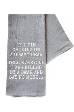 I was Killed By a Bear Tea Towel - The Perfect Gift Shop & Boutique