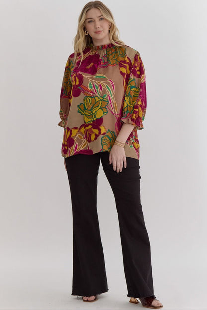 "Mariah" Floral Plus Size Top - The Perfect Gift Shop & Boutique