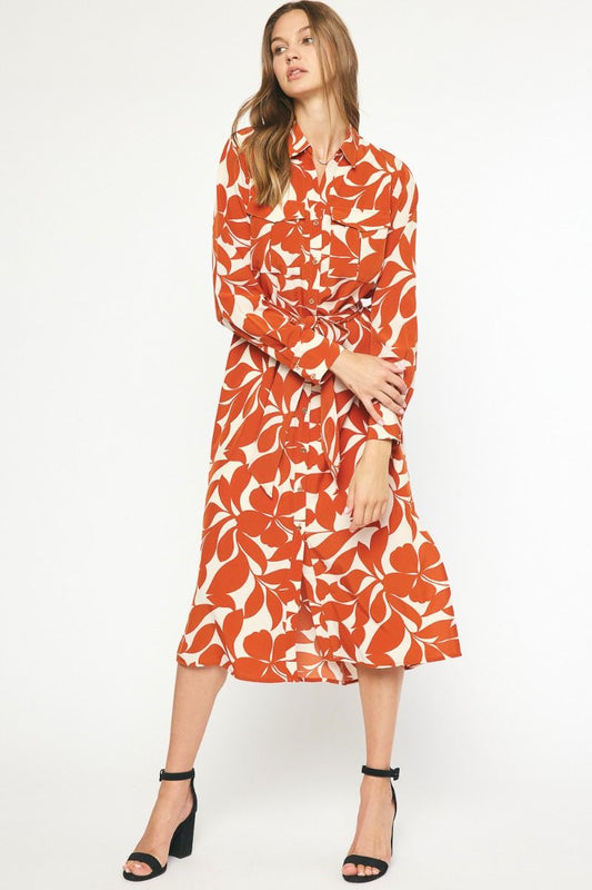 "Marsha" Floral Print Midi Dress - The Perfect Gift Shop & Boutique