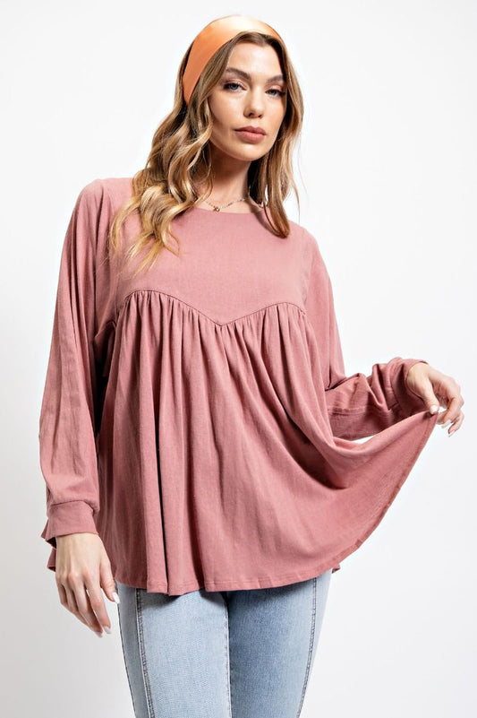 Mauve Baby Doll Top - The Perfect Gift Shop & Boutique