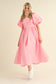 "Elizabeth" Pink Pleated Dress