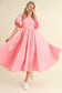 "Elizabeth" Pink Pleated Dress