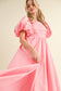 "Elizabeth" Pink Pleated Dress