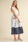 "Skylar" Scallop Blue Dress