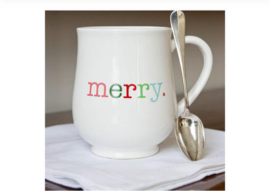 merry coffee mug white/multi 18oz - The Perfect Gift Shop & Boutique