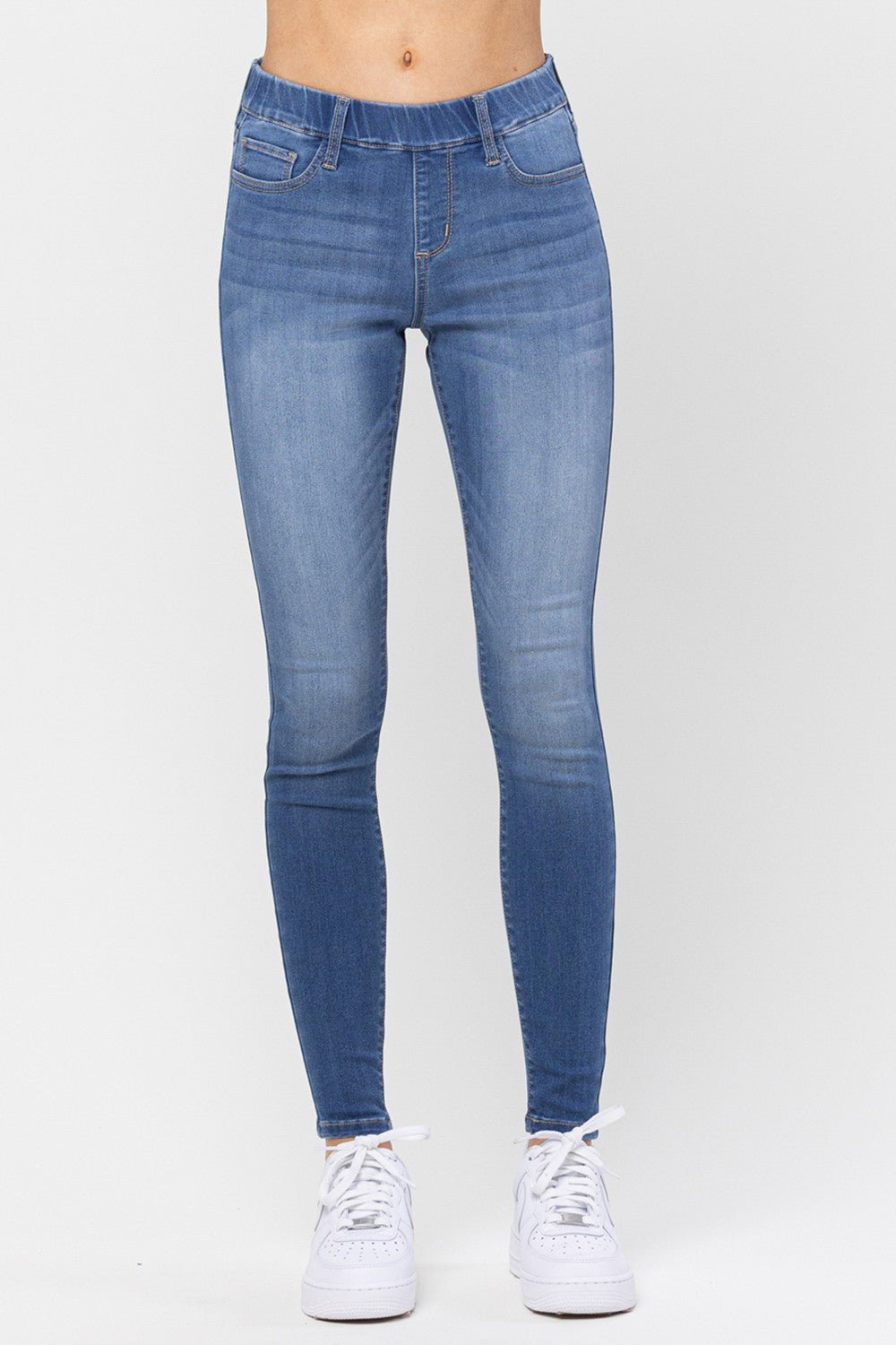 Mid Rise Pull On Skinny Jeans - The Perfect Gift Shop & Boutique