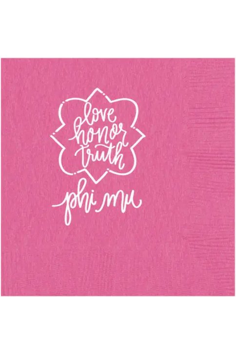 Natalie Chang Phi Mu Luncheon Napkins - The Perfect Gift Shop & Boutique