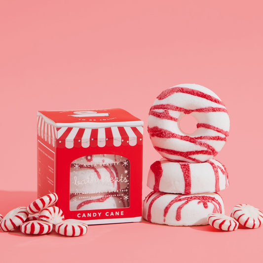 NCLA Beauty - Candy Cane Holiday Bath Treats (3 bath bomb set) - The Perfect Gift Shop & Boutique