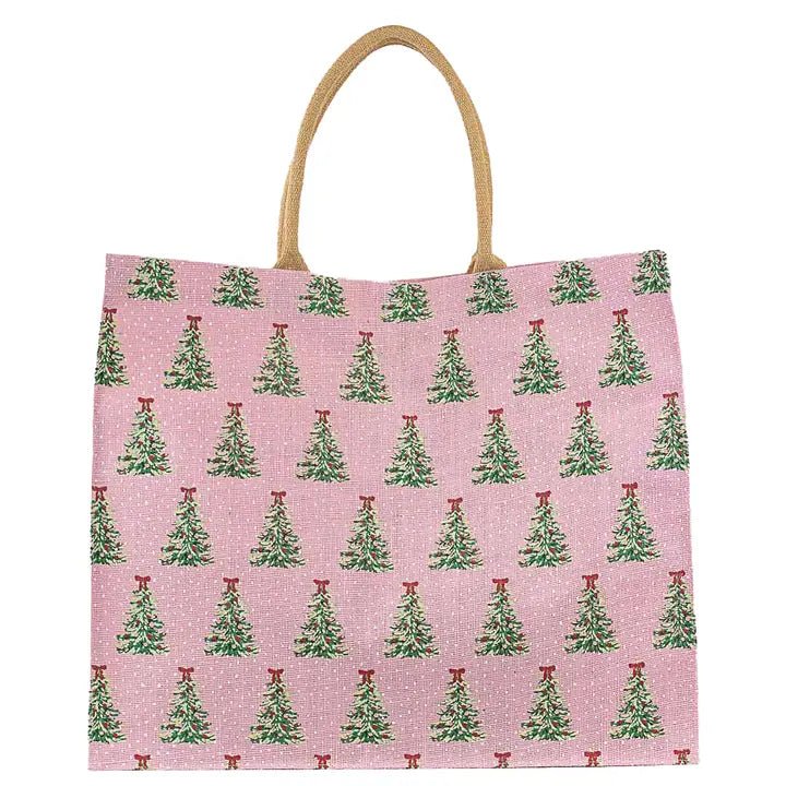 Noelle Tree Carryall Holiday Tote Light Pink/Multi 22x19x8 - The Perfect Gift Shop & Boutique