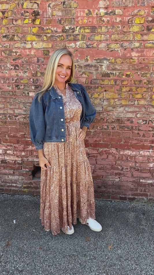 Denim Scalloped Jacket