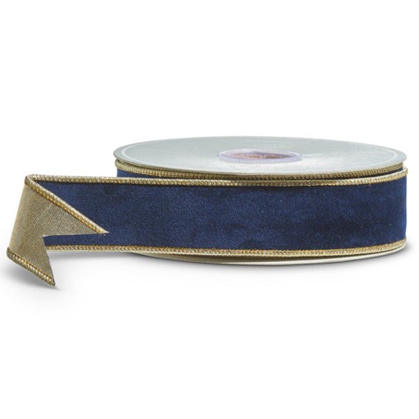 Raz 1.5" Blue Velvet Wired Holiday Ribbon - The Perfect Gift Shop & Boutique