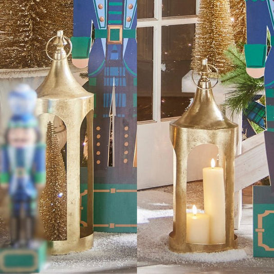 Raz 21" Gold Christmas Lantern - The Perfect Gift Shop & Boutique