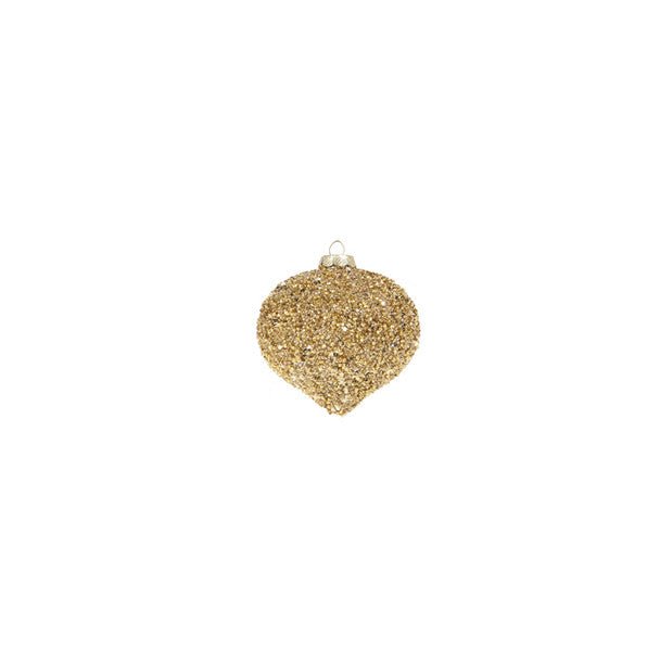 Raz 4" Champagne Beaded Holiday Ornament - The Perfect Gift Shop & Boutique