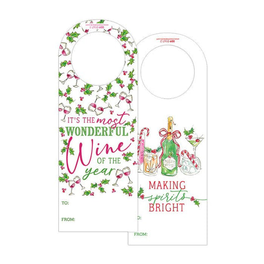 Rosanneback Collections - Holiday Hand Painted Wine Tag - The Perfect Gift Shop & Boutique