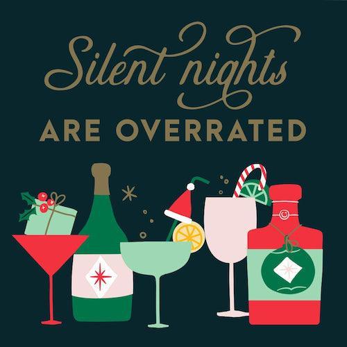 Soirée Sisters - Silent Nights Are Overrated Cocktail Napkins - The Perfect Gift Shop & Boutique