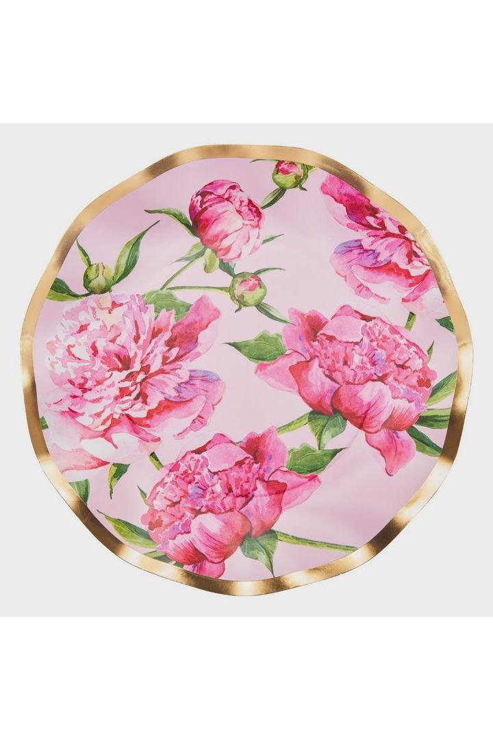 Sophistiplate Salad Plate Pink Peonies - 8pk - The Perfect Gift Shop & Boutique