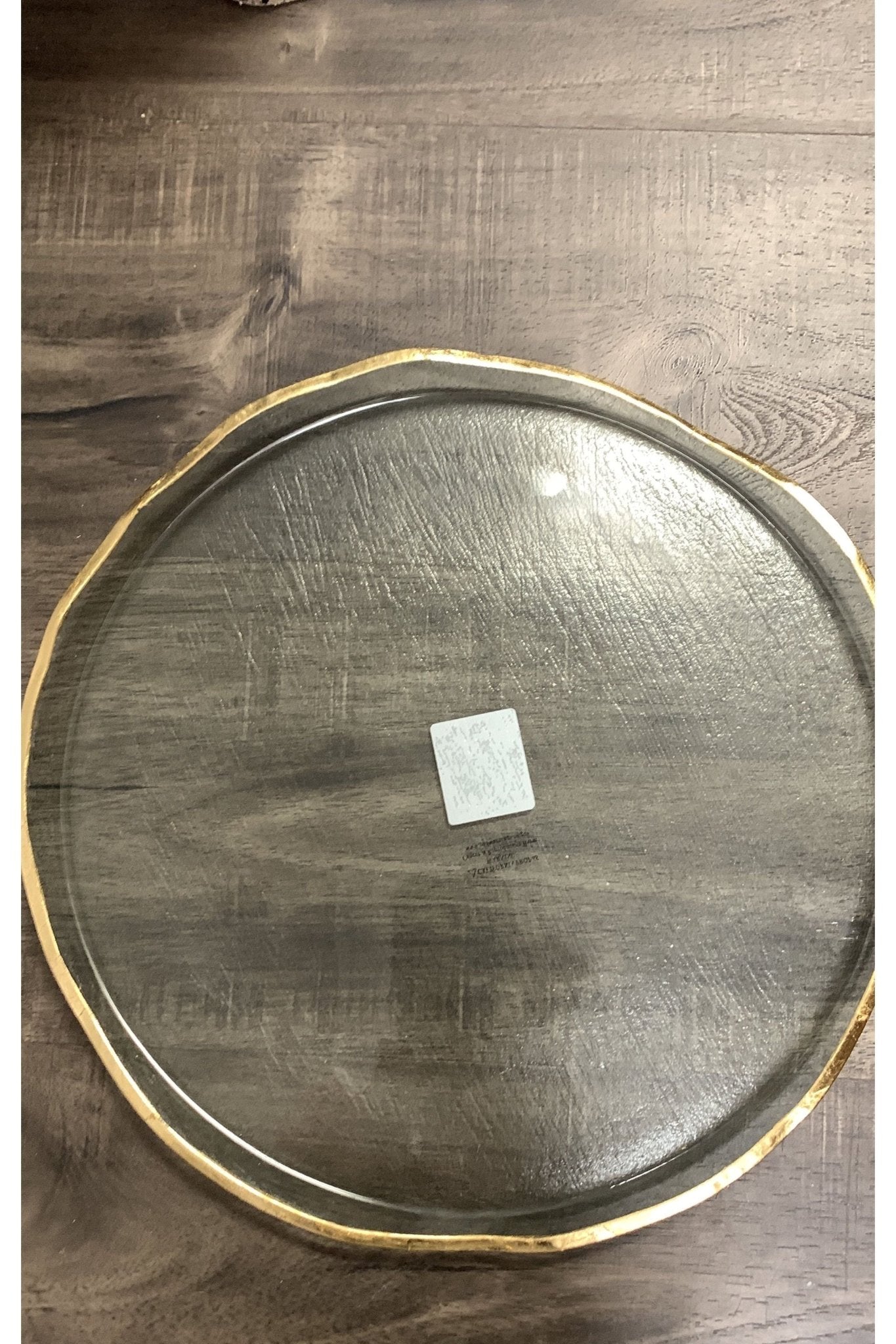 The Royal Standard - Fontaine Serving platter clear/gold 13.2x8x13.2 - The Perfect Gift Shop & Boutique