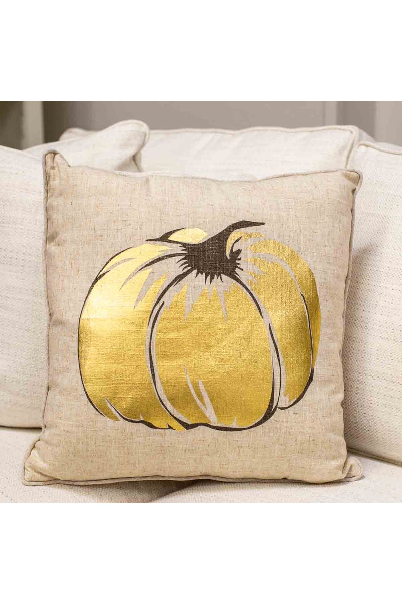 The Royal Standard - Glamour Pumpkin Pillow - Oat/Gold - 18x18 - The Perfect Gift Shop & Boutique