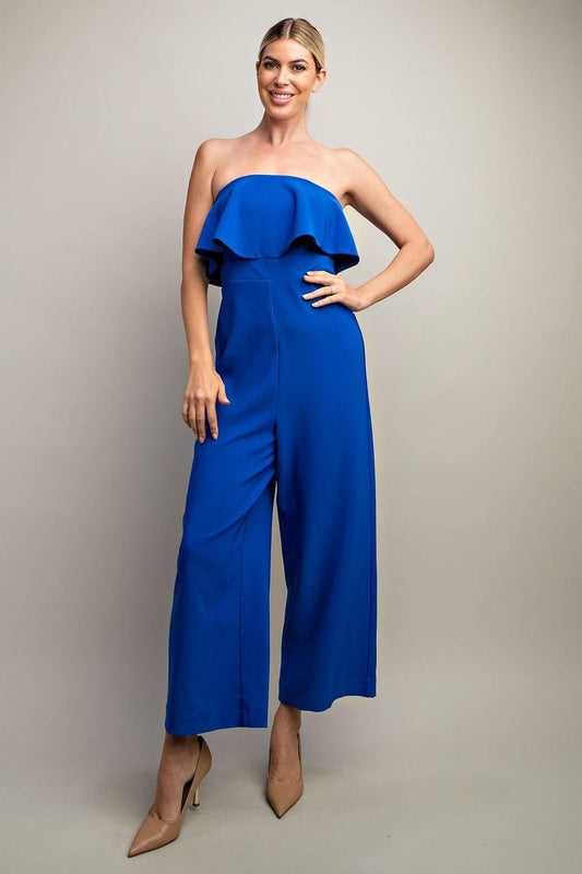 "Sandy" Wide Cape Jumpsuit