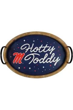 Valiant Gifts Inc - Ole Miss Spirit Wood Oval Tray - The Perfect Gift Shop & Boutique