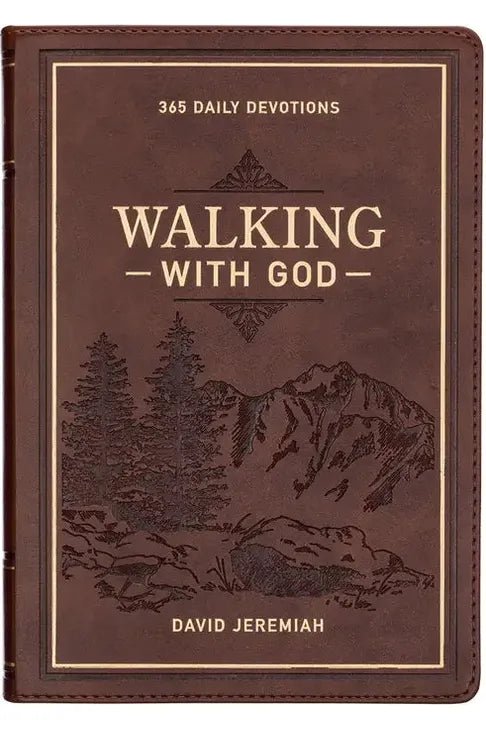 Walking With God Large Print Brown Faux Leather Devotional - The Perfect Gift Shop & Boutique